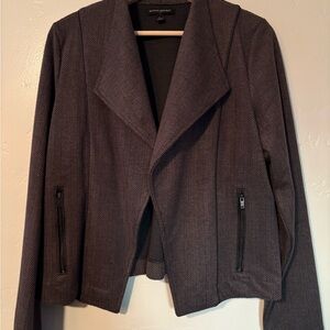 Banana Republic Lightweight Cropped Herringbone Moto Jacket
